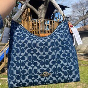 COACH Laurel Shoulder Bag - Blue Denim